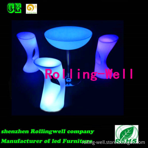 LED Table with High Bar Stool